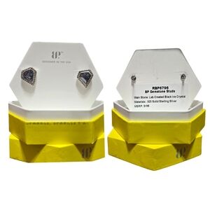 .925 Sterling Silver Gemstone Stud Earrings